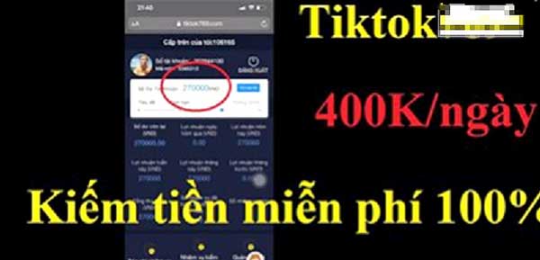 Sự thật trò kiếm tiền trên Tiktok – 1 like nhận 3.000 đồng